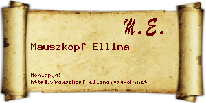 Mauszkopf Ellina névjegykártya
